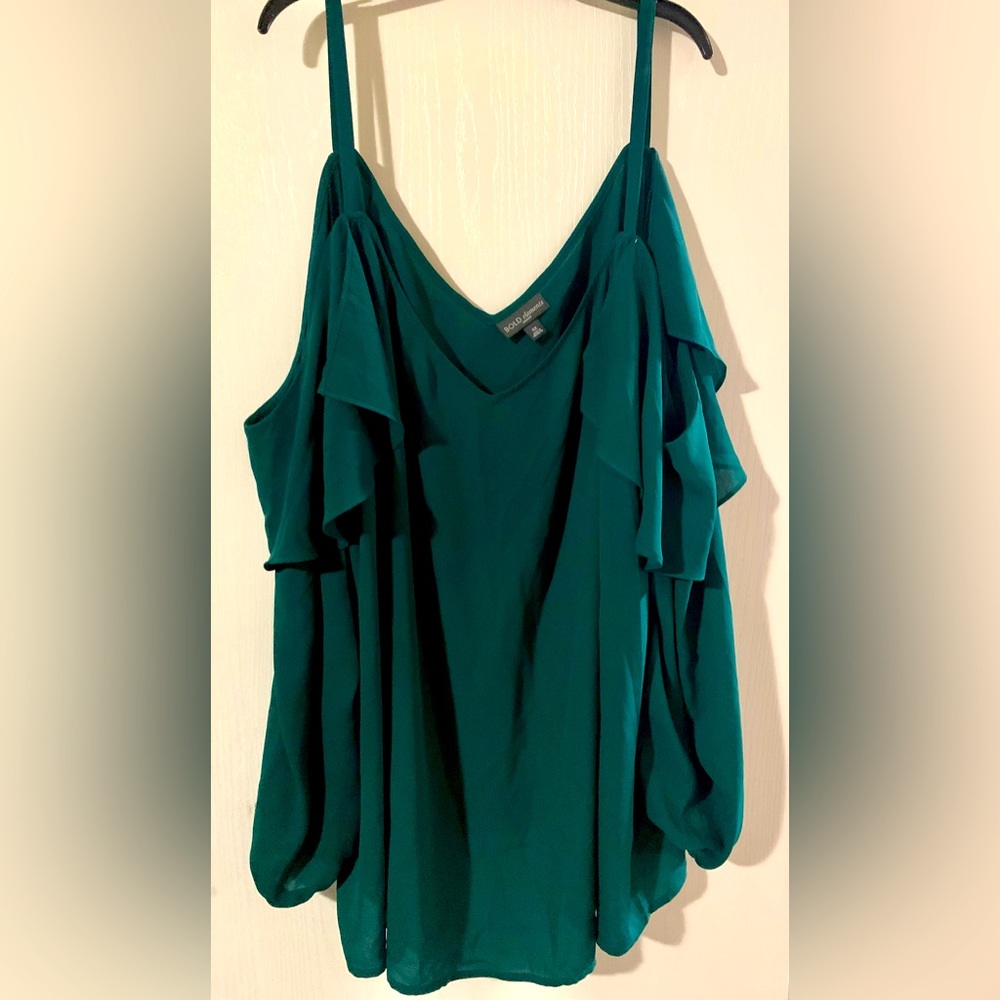 Plus Size Bold Elements Cold Shoulder Top